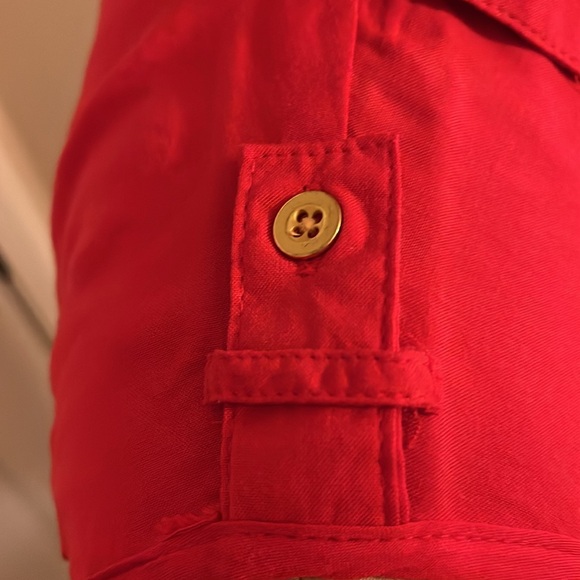 Cato military style sleeveless red blouse size large - Picture 3 of 7